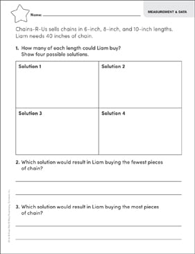 Math Question Chain Product Detail Page