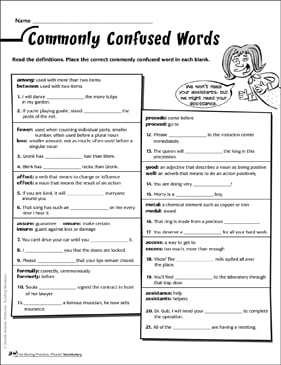 wallpapers Commonly Confused Words Worksheet 1 Answer Key c o m m o n l y c o n f u s e d w o