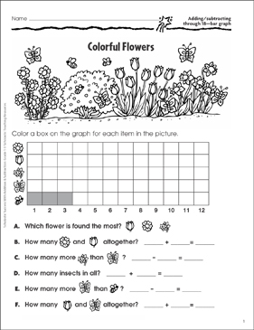 Flower Bar Graph Worksheet Printable