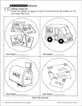 Adding Things Up! Community Helpers | Printable Skills Sheets