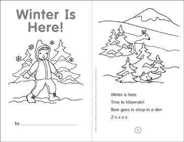 Winter Is Here! (Animals) | Printable Mini-Books, Cut and Pastes
