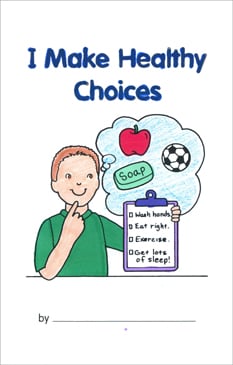 i make healthy choices healthy habits printable mini books cut and pastes