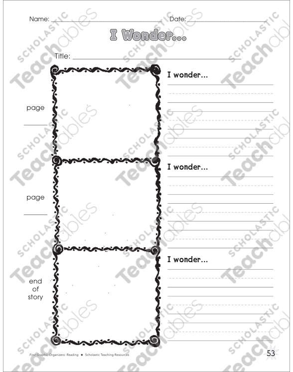i wonder graphic organizer printable graphic organizers skills sheets
