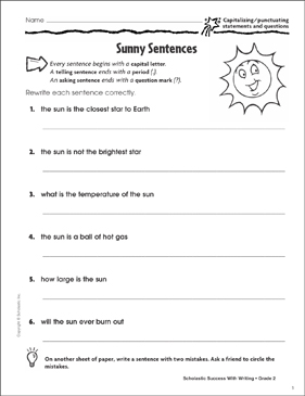 Download 1st Grade Grammar Worksheets