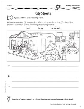 descriptive writing rubrics printable worksheets activities for any grade