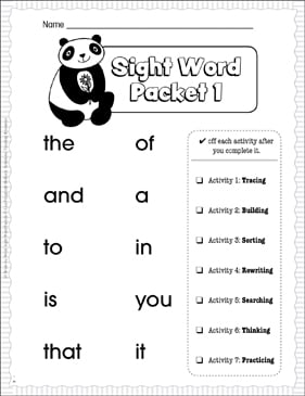 Download 2nd Grade Sight Words Worksheets