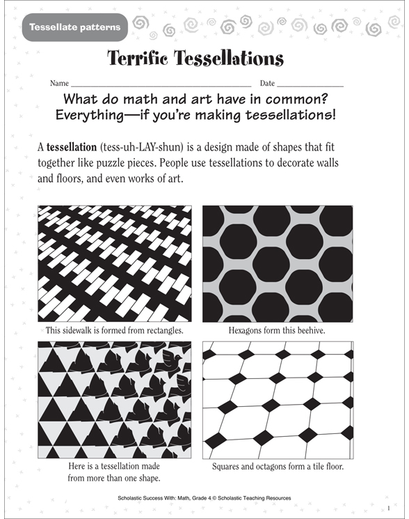 Terrific Tessellations (Tessellations Patterns) | Printable Skills ...