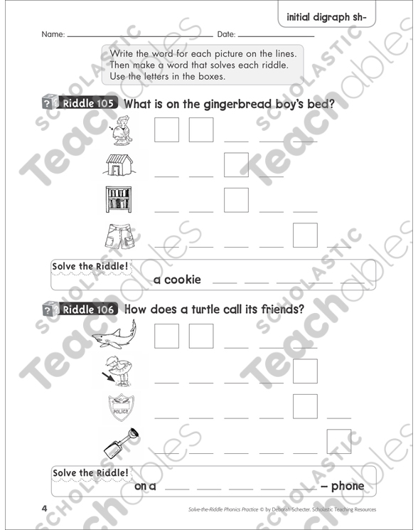 Initial and final /sh/ words