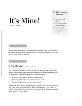 Teaching With It's Mine!  Printable Lesson Plans and Ideas