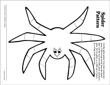 Spider Pattern Printable Arts Crafts and Skills Sheets