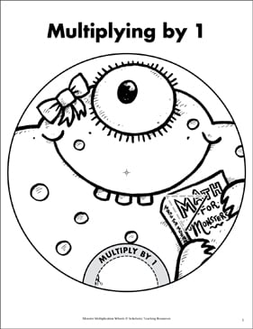 Multiplying Doubles: Monster Math Wheel | Printable Research and 