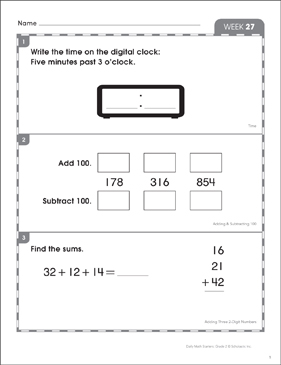 2nd Grade Daily Math Starters: Week 27 | Printable Skills Sheets