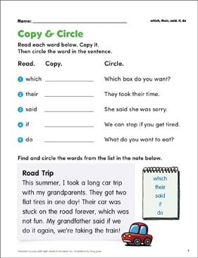 Circle Everything With 'a' – Printable Reading Worksheet