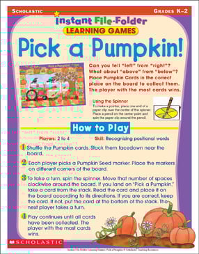 Pick a Pumpkin!: File-Folder Game