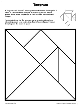 Tangram Sitting Cat Shape and Solution