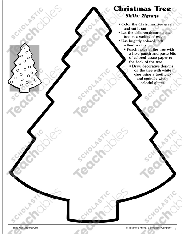 Christmas Trees (Zigzags): Scissor Skills | Printable Cut and ...