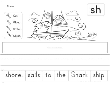 Consonant Digraph Sh Phonics Scrambled Sentence