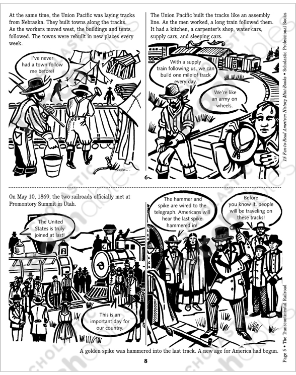 The Transcontinental Railroad 1869 Printable Mini Books