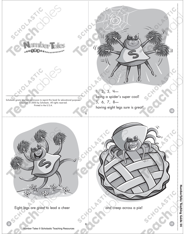 Eight Legs Are Great 8 Number Tale Printable Mini Books - 