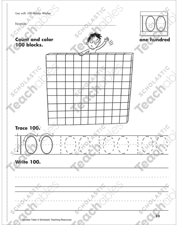 100 Wacky Wishes (100): Number Tale | Printable Mini-Books