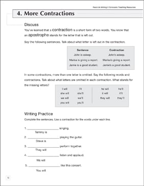 Spelling Contractions: Practice Page | Printable Skills Sheets