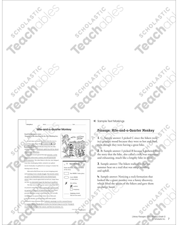 mile and a quarter monkey close reading passage printable lesson plans and ideas skills sheets mile and a quarter monkey close