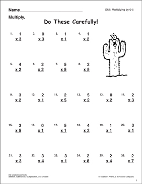 Do These Carefully! (Multiplying By 0-5) | Printable Skills Sheets Do These Carefully! (Multiplying By 0-5) | Printable Skills Sheets