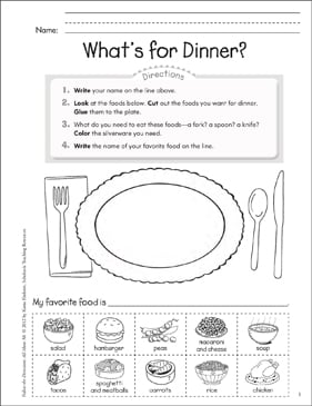 printable food plate for kids