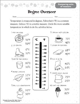 temperature worksheets games activities practice printable lesson plans for kids