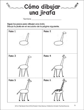 C 243 Mo Dibujar Una Jirafa Draw And Write Prompt Printable Skills Sheets Aprende a dibujar una jirafa de forma fácil y divertida con este vídeo tutorial. c 243 mo dibujar una jirafa draw and
