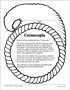 cornucopia printable