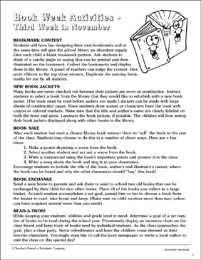 Children S Book Week Activities Printable Lesson Plans And Ideas Craftivities