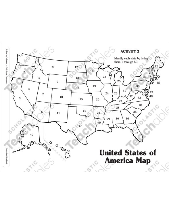 Printable Map Of The United States Numbered Printable Maps And