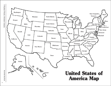 Labeled United States Of America Map Printable Maps And Skills