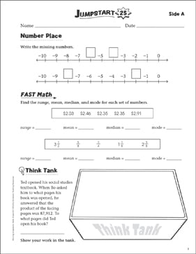 Independent Practice: Grade 6 Math Jumpstart 47 | Printable ...