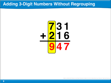adding 3 digit numbers