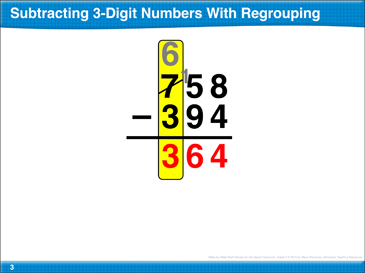 double digit subtraction clipart