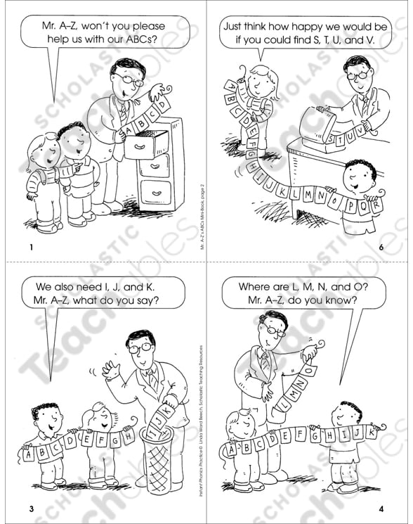 Alphabet: Mr. A-Z's ABCs Mini-Book | Printable Skills Sheets and Mini-Books