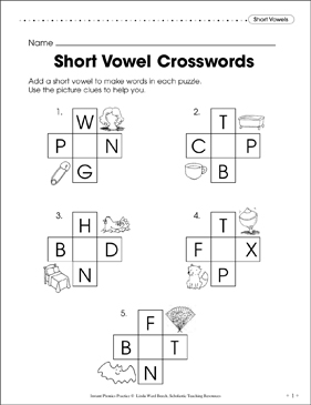 Short Vowels: Short Vowel Animals | Printable Skills Sheets, Cut and Pastes