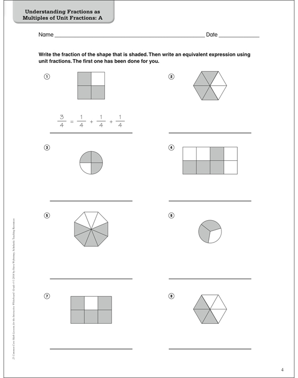 Understanding Fractions as Multiples of Unit Fractions: Math Lesson