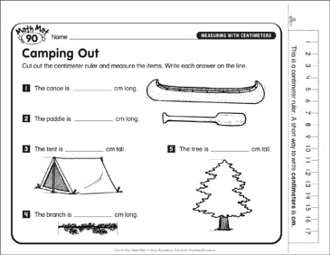 Camping Out: Day-by-Day Math Mat | Printable Skills Sheets