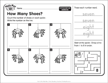 How Many Shoes?: Day-by-Day Math Mat | Printable Skills ...