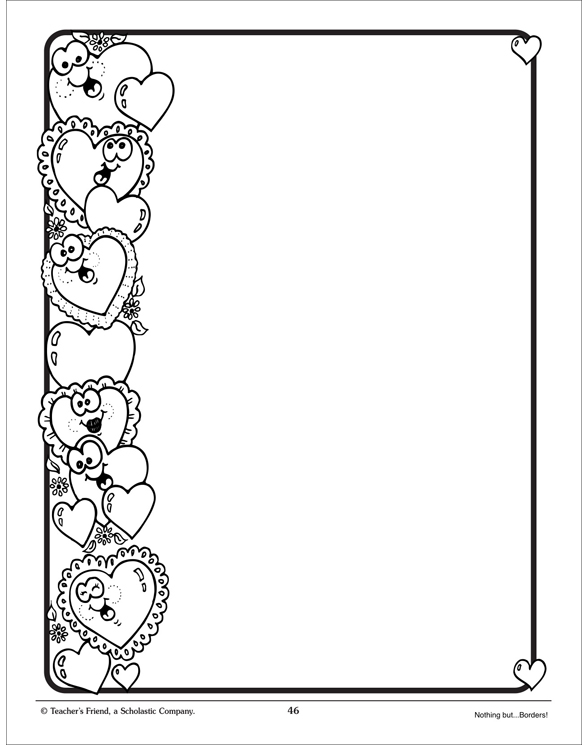 Valentines: Design Paper Page | Printable Unlined Stationery