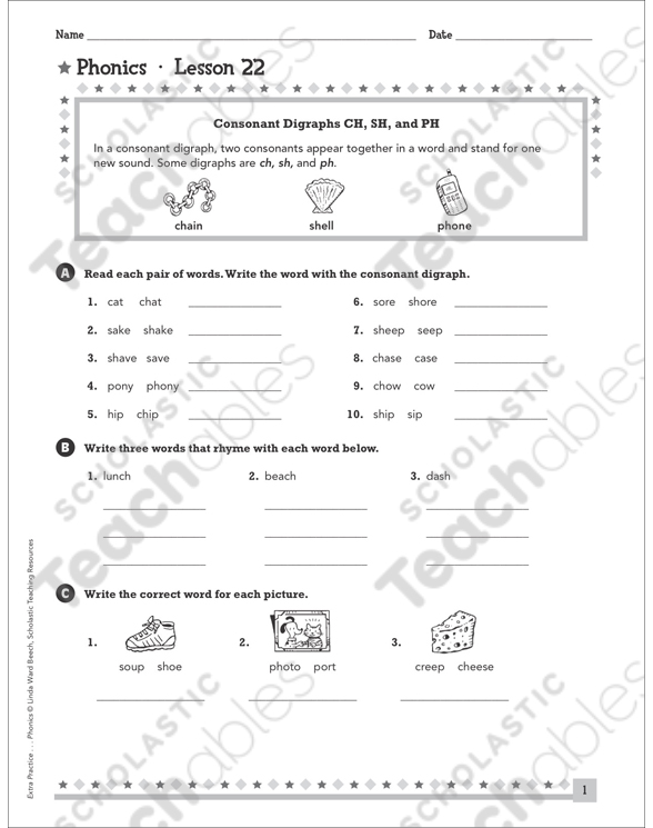 Digraph Worksheet Packet Ch Sh Th Wh Ph By My Teaching Pal Finish The 