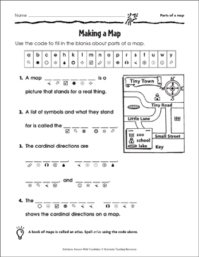 Making a Map (Parts of a Map) | Printable Skills Sheets