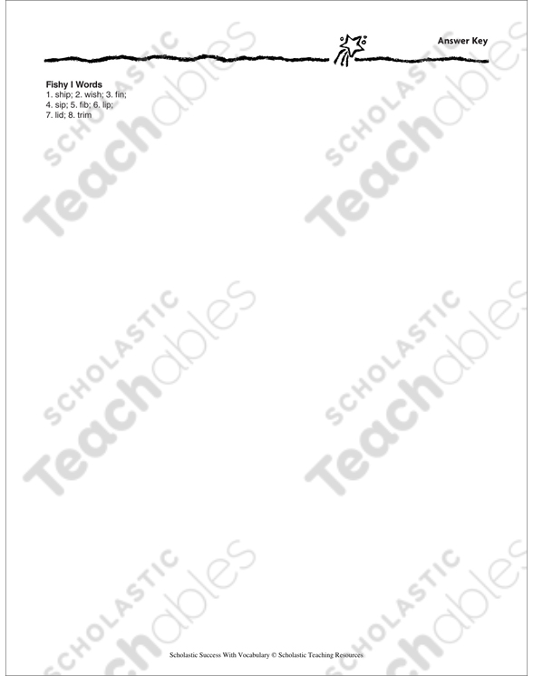 Fishy I Words (Short-I sound) | Printable Skills Sheets