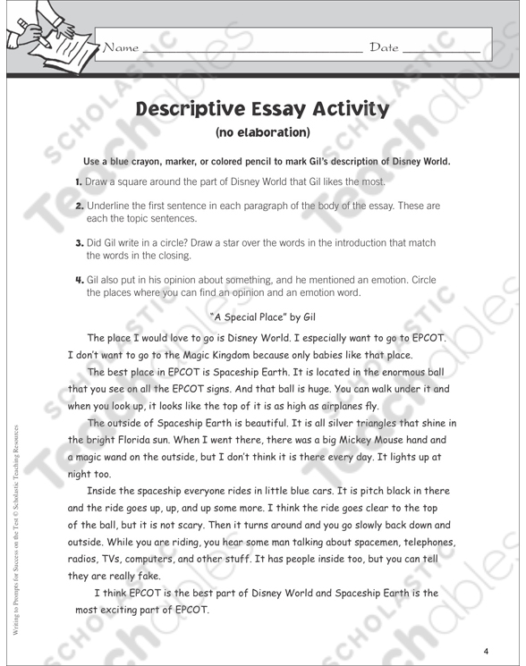 disney world essay topics