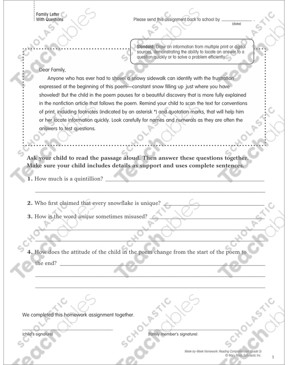 White Wonders Snowflakes Reading Homework Printable Texts Skills Sheets To doodle snowflake, we will start with lines crossing in the middle to make sure our snowflake has 6 points. white wonders snowflakes reading