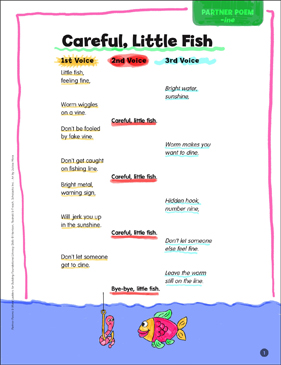 Careful, Little Fish (-ine): Poem & Word Ladders