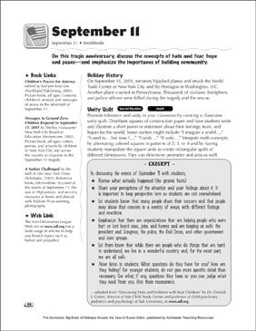 September 11 Teaching Ideas Printable Lesson Plans And Ideas